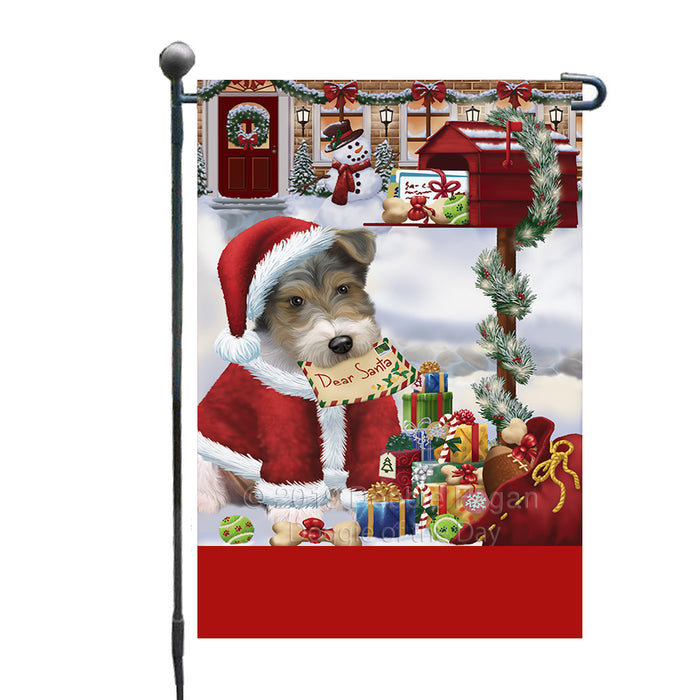 Personalized Happy Holidays Mailbox Wire Fox Terrier Dog Christmas Custom Garden Flags GFLG-DOTD-A59985