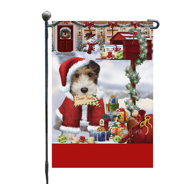 Personalized Happy Holidays Mailbox Wire Fox Terrier Dog Christmas Custom Garden Flags GFLG-DOTD-A59986