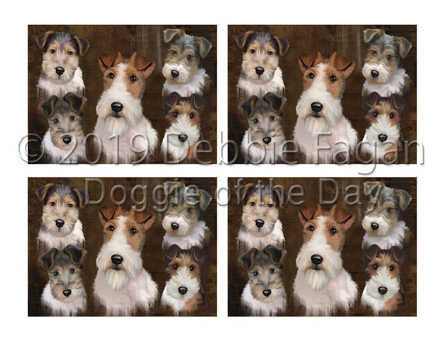 Rustic Wire Fox Terrier Dogs Placemat
