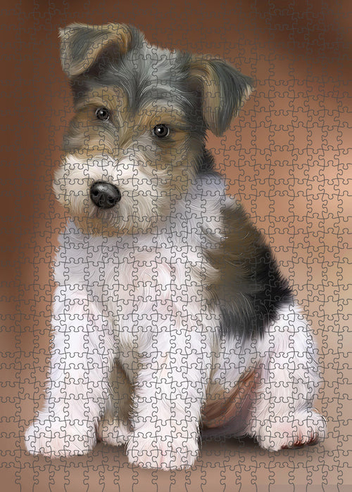 Wire Fox Terrier Dog Puzzle with Photo Tin PUZL62554