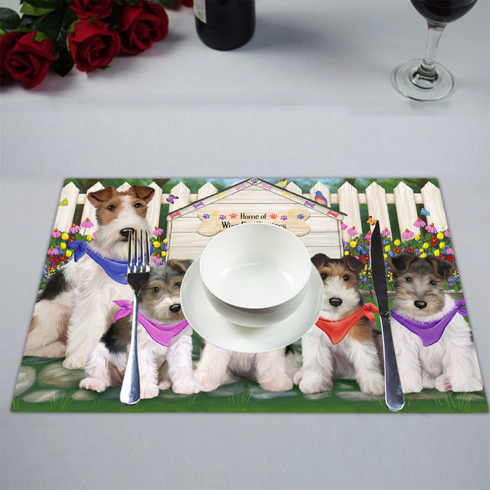 Spring Dog House Wire Fox Terrier Dogs Placemat