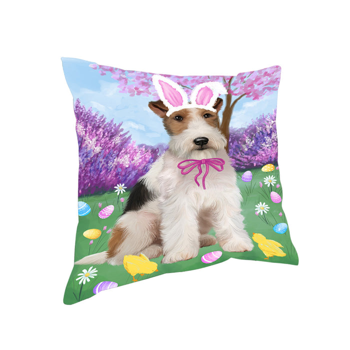 Easter Holiday Wire Fox Terrier Dog Pillow PIL82144