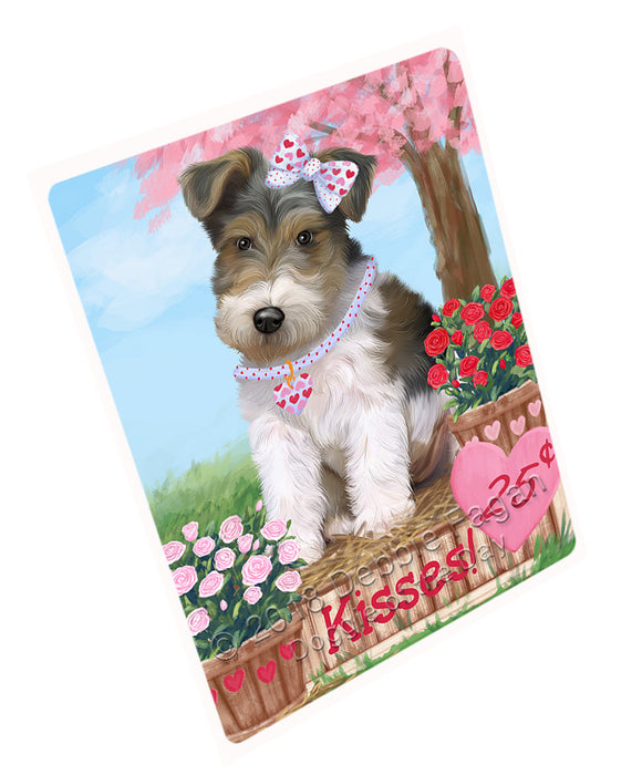 Rosie 25 Cent Kisses Wire Fox Terrier Dog Large Refrigerator / Dishwasher Magnet RMAG99876