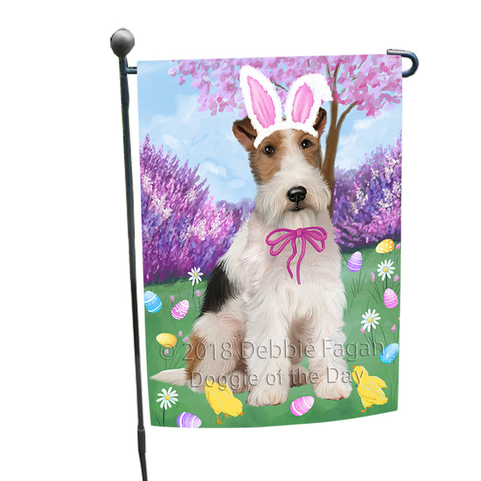 Easter Holiday Wire Fox Terrier Dog Garden Flag GFLG57591