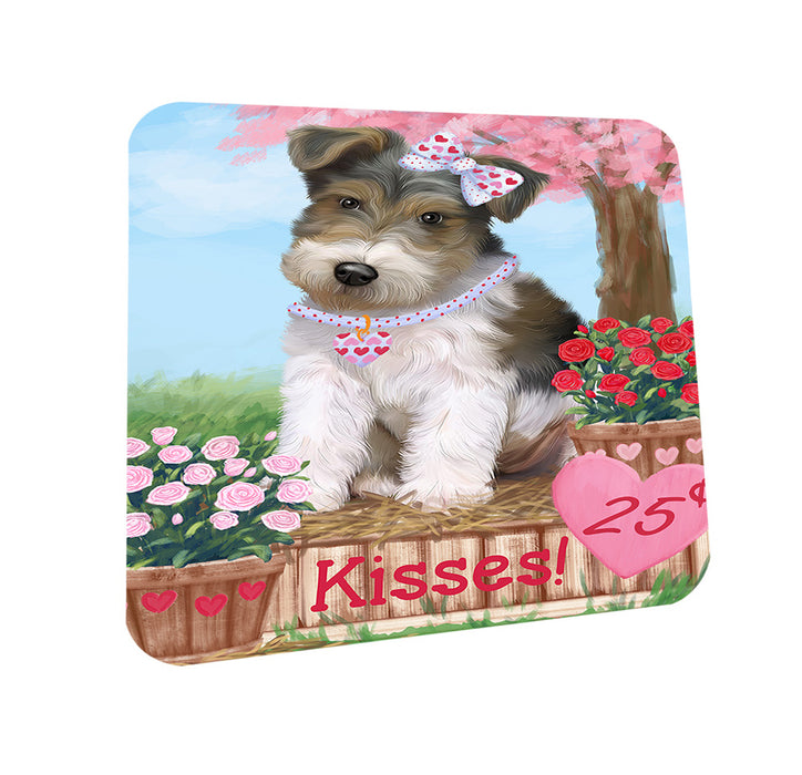 Rosie 25 Cent Kisses Wire Fox Terrier Dog Coasters Set of 4 CST56226