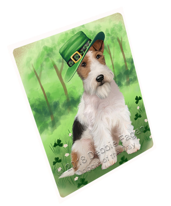 St. Patricks Day Irish Portrait Wire Fox Terrier Dog Cutting Board C77445