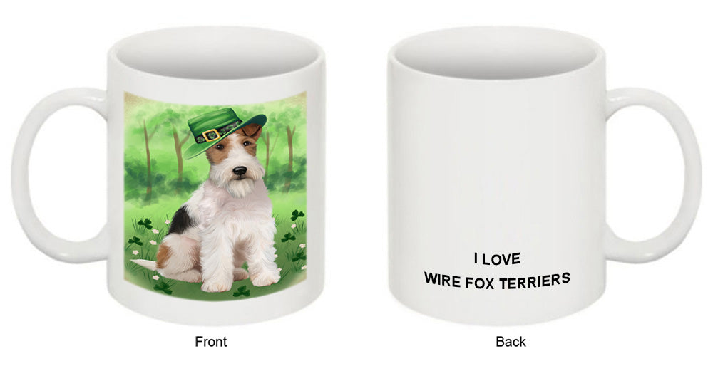 St. Patricks Day Irish Portrait Wire Fox Terrier Dog Coffee Mug MUG52458