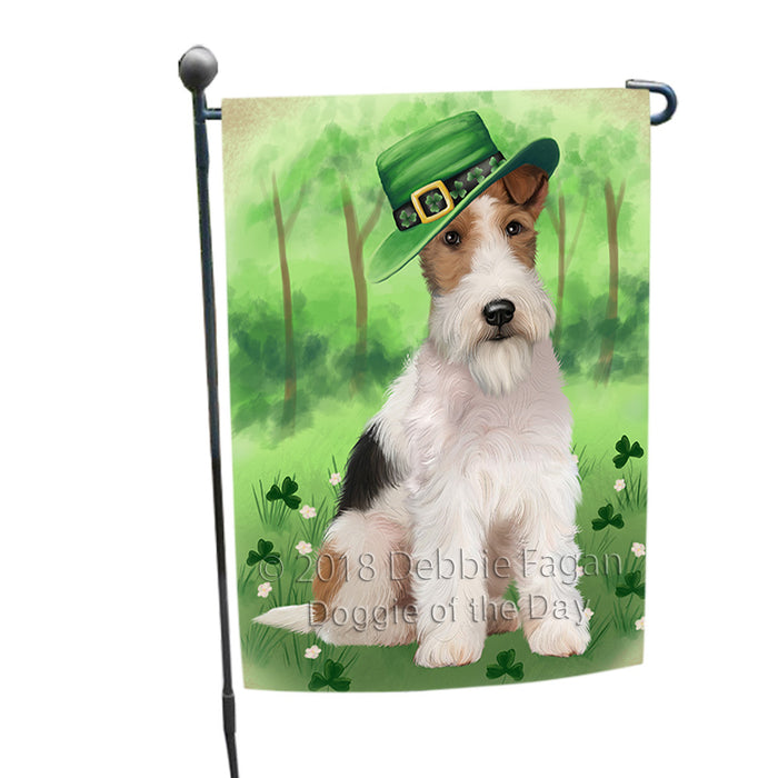 St. Patricks Day Irish Portrait Wire Fox Terrier Dog Garden Flag GFLG65028