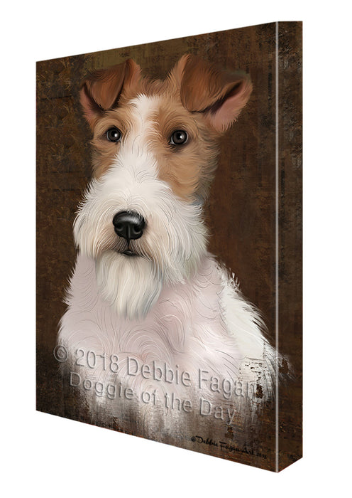 Rustic Wire Fox Terrier Dog Canvas Print Wall Art Décor CVS108386