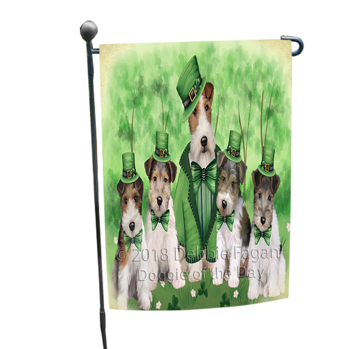 St. Patricks Day Irish Portrait Wire Fox Terrier Dogs Garden Flag GFLG65029