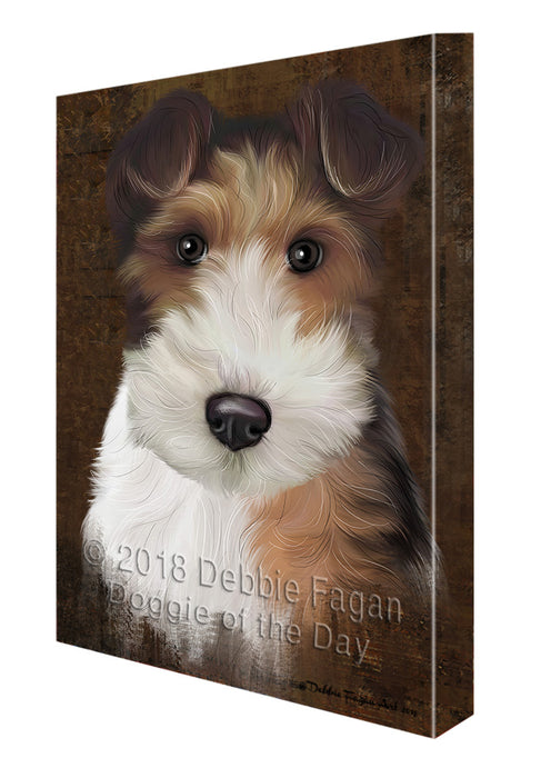 Rustic Wire Fox Terrier Dog Canvas Print Wall Art Décor CVS108395