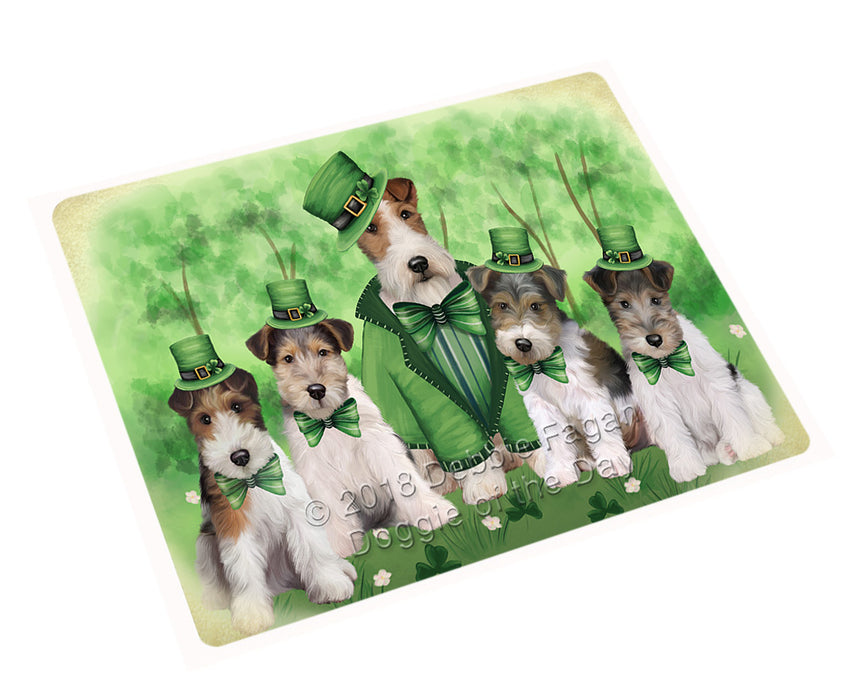 St. Patricks Day Irish Portrait Wire Fox Terrier Dogs Mini Magnet MAG76643