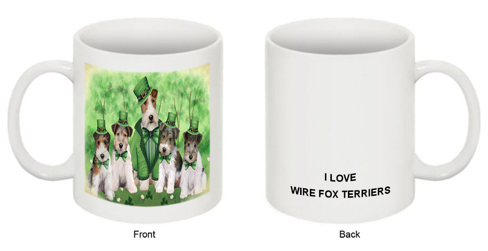 St. Patricks Day Irish Portrait Wire Fox Terrier Dogs Coffee Mug MUG52459