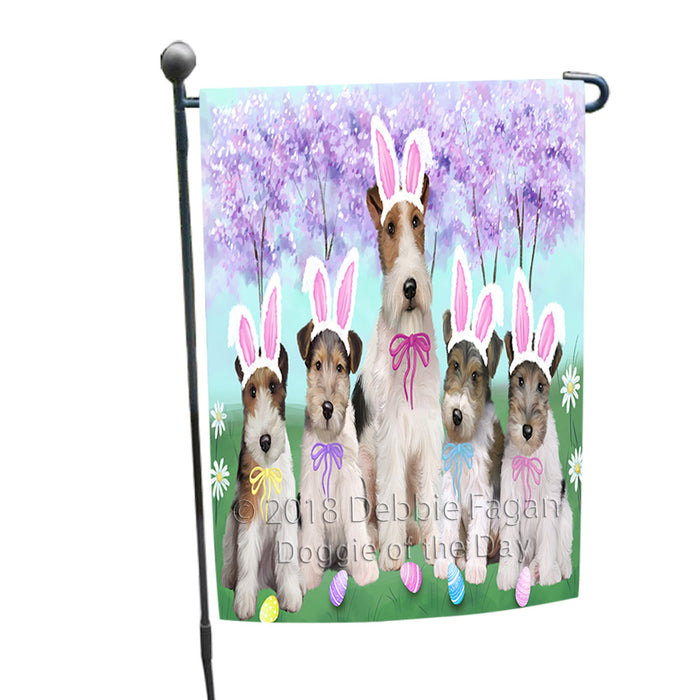 Easter Holiday Wire Fox Terriers Dog Garden Flag GFLG57592