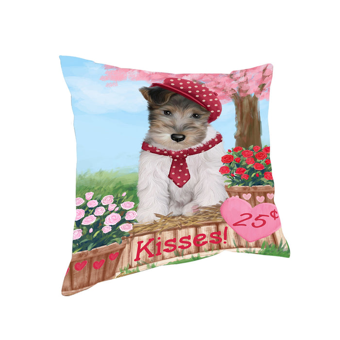 Rosie 25 Cent Kisses Wire Fox Terrier Dog Pillow PIL79368