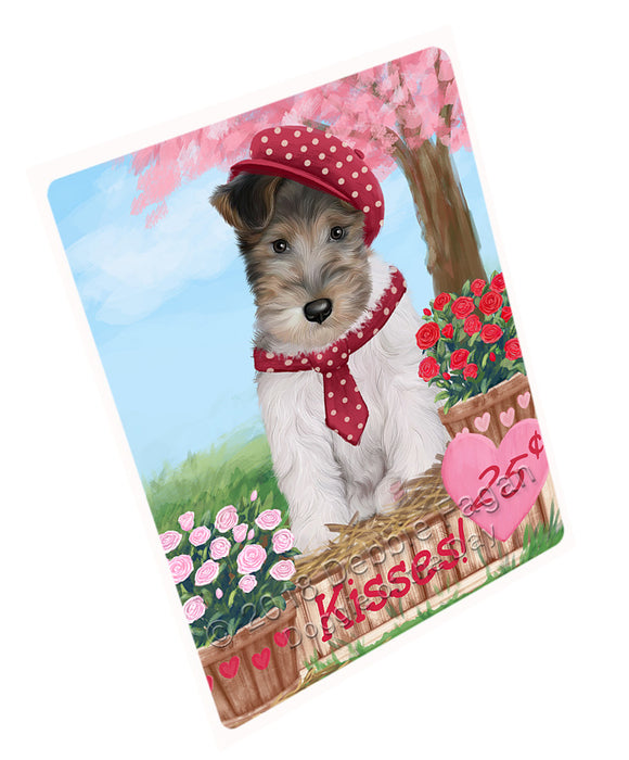 Rosie 25 Cent Kisses Wire Fox Terrier Dog Magnet MAG73946 (Small 5.5" x 4.25")