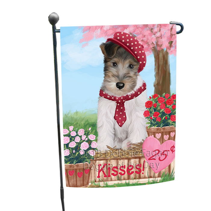 Rosie 25 Cent Kisses Wire Fox Terrier Dog Garden Flag GFLG56817