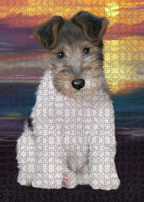 Wire Fox Terrier Dog Puzzle with Photo Tin PUZL62806