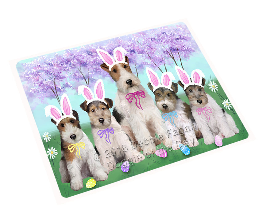 Easter Holiday Wire Fox Terriers Dog Large Refrigerator / Dishwasher Magnet RMAG104052