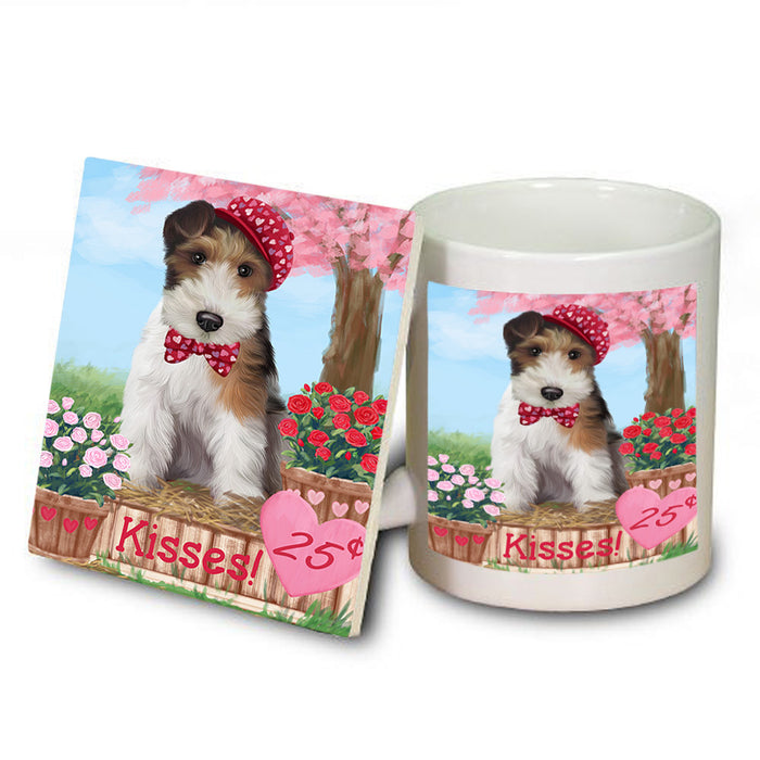 Rosie 25 Cent Kisses Wire Fox Terrier Dog Mug and Coaster Set MUC56262