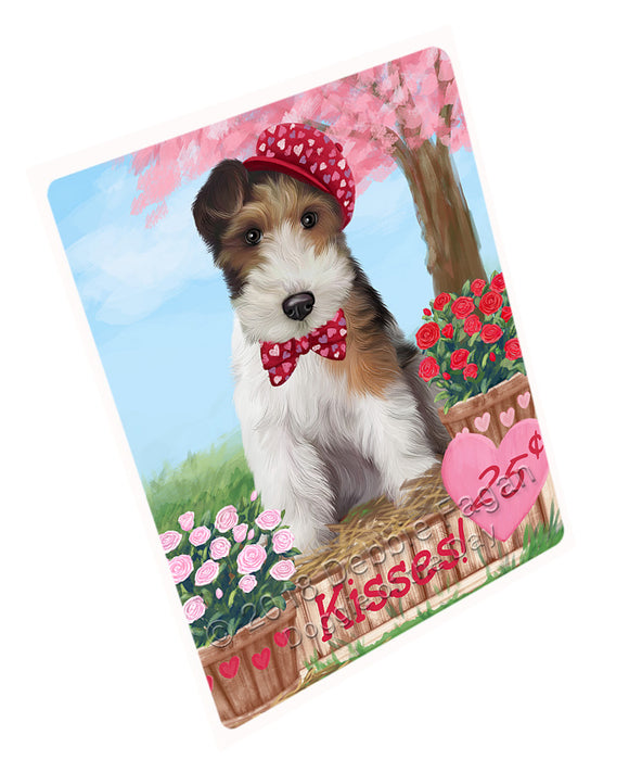 Rosie 25 Cent Kisses Wire Fox Terrier Dog Large Refrigerator / Dishwasher Magnet RMAG99888