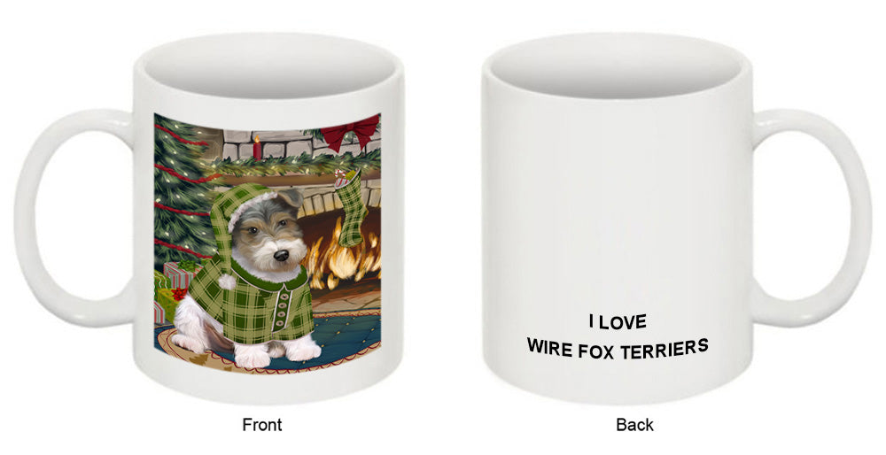 The Stocking was Hung Wire Fox Terrier Dog Coffee Mug MUG51062
