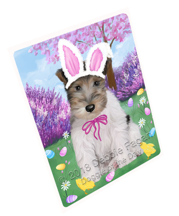 Easter Holiday Wire Fox Terrier Dog Large Refrigerator / Dishwasher Magnet RMAG104058