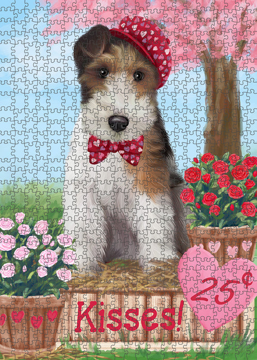 Rosie 25 Cent Kisses Wire Fox Terrier Dog Puzzle with Photo Tin PUZL93280