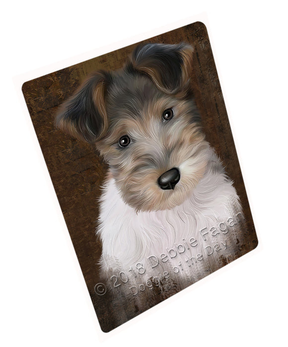 Rustic Wire Fox Terrier Dog Large Refrigerator / Dishwasher Magnet RMAG87918