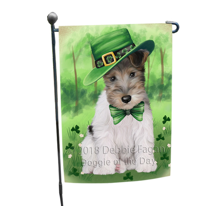 St. Patricks Day Irish Portrait Wire Fox Terrier Dog Garden Flag GFLG65030