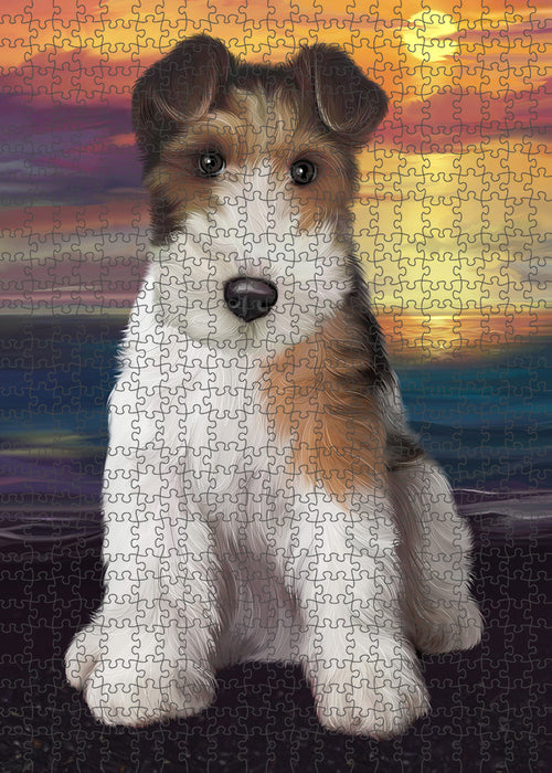 Wire Fox Terrier Dog Puzzle with Photo Tin PUZL62810