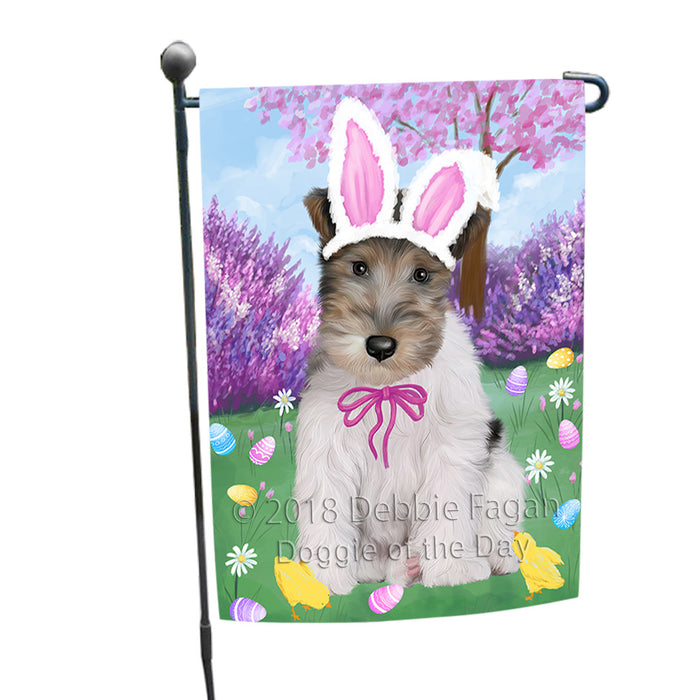 Easter Holiday Wire Fox Terrier Dog Garden Flag GFLG57593