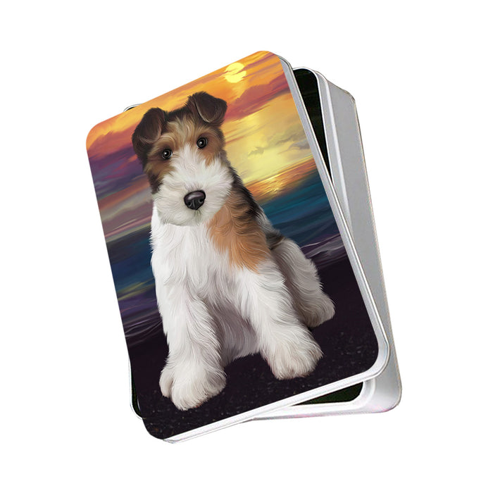 Wire Fox Terrier Dog Photo Storage Tin PITN52809