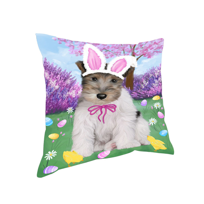 Easter Holiday Wire Fox Terrier Dog Pillow PIL82152