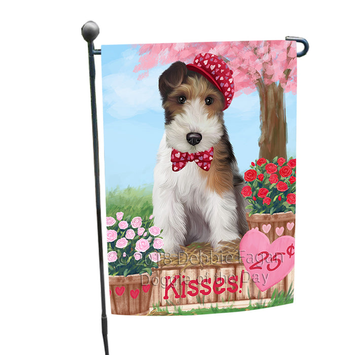 Rosie 25 Cent Kisses Wire Fox Terrier Dog Garden Flag GFLG56818