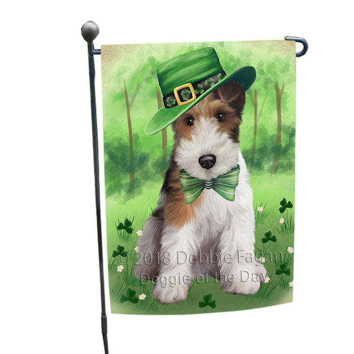 St. Patricks Day Irish Portrait Wire Fox Terrier Dog Garden Flag GFLG65031