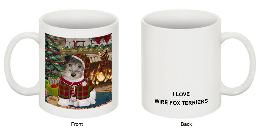 The Stocking was Hung Wire Fox Terrier Dog Coffee Mug MUG51063