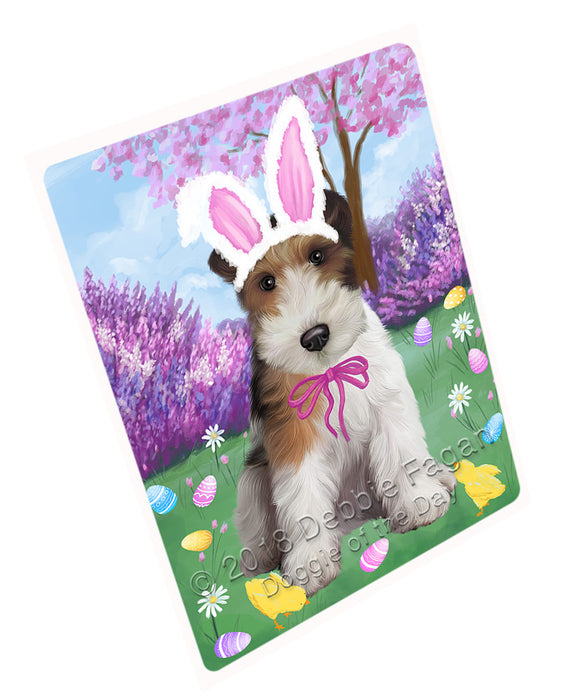 Easter Holiday Wire Fox Terrier Dog Magnet MAG76035 (Small 5.5" x 4.25")