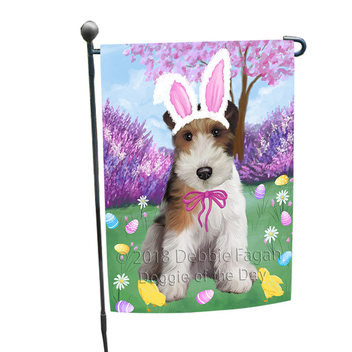 Easter Holiday Wire Fox Terrier Dog Garden Flag GFLG57594