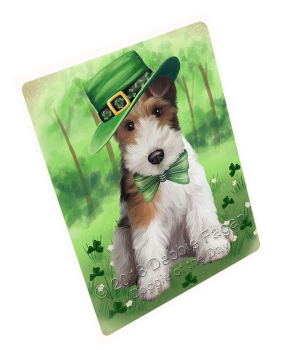 St. Patricks Day Irish Portrait Wire Fox Terrier Dog Refrigerator / Dishwasher Magnet RMAG104790