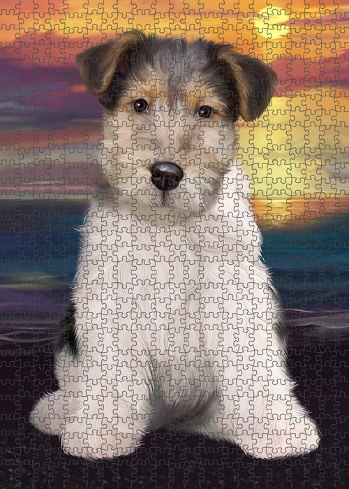 Wire Fox Terrier Dog Puzzle with Photo Tin PUZL62814