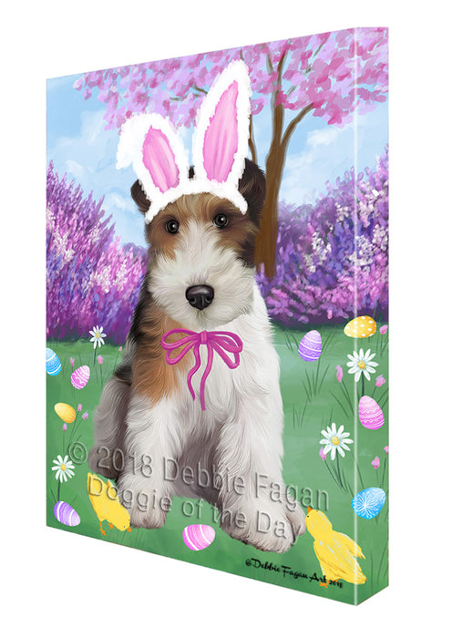 Easter Holiday Wire Fox Terrier Dog Canvas Print Wall Art Décor CVS134918