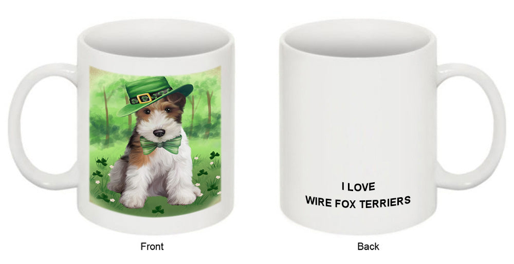 St. Patricks Day Irish Portrait Wire Fox Terrier Dog Coffee Mug MUG52461