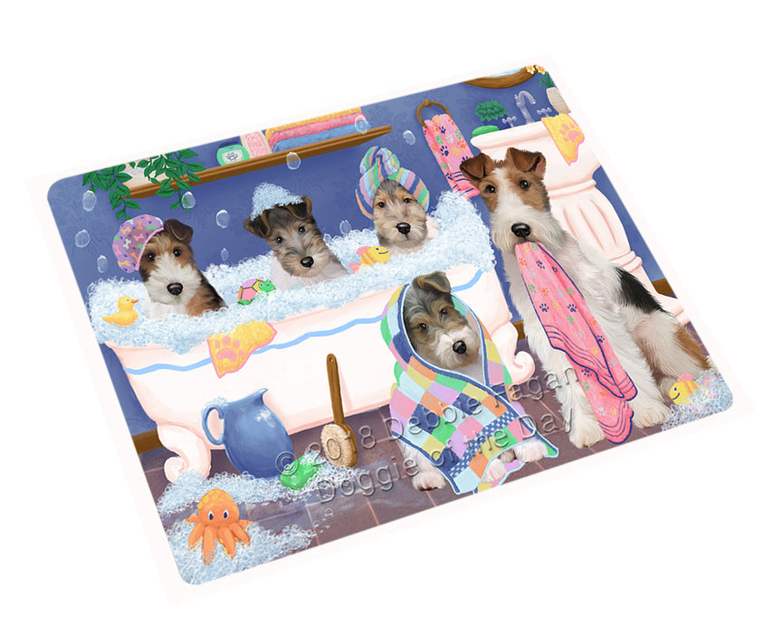 Rub A Dub Dogs In A Tub Wire Fox Terriers Dog Magnet MAG75645 (Small 5.5" x 4.25")