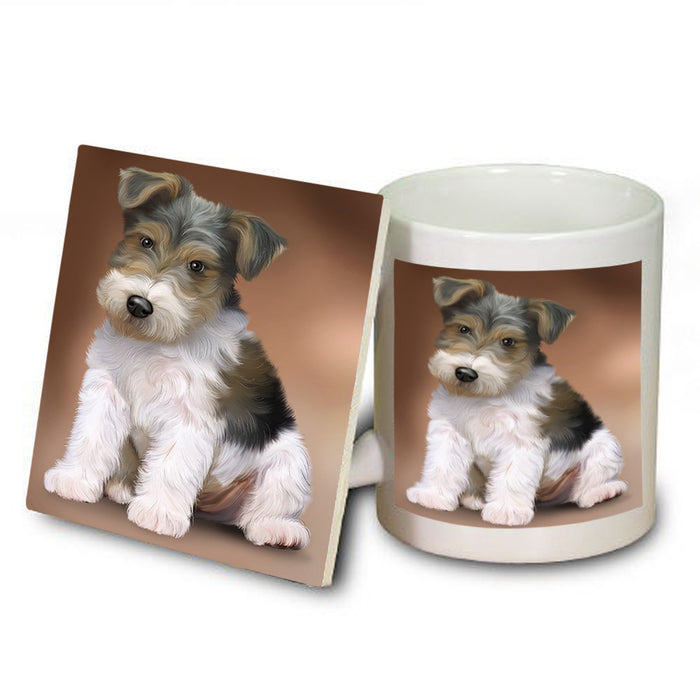 Wire Fox Terrier Dog Mug and Coaster Set MUC52737