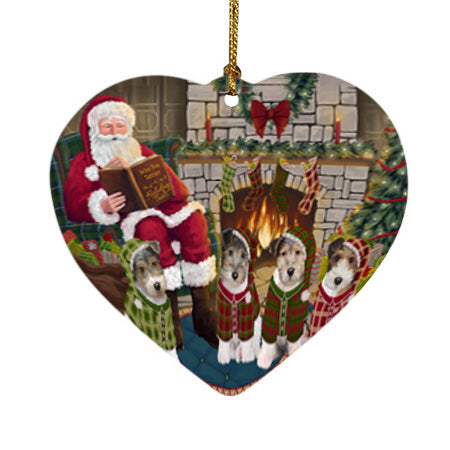 Christmas Cozy Holiday Tails Wire Fox Terriers Dog Heart Christmas Ornament HPOR55757