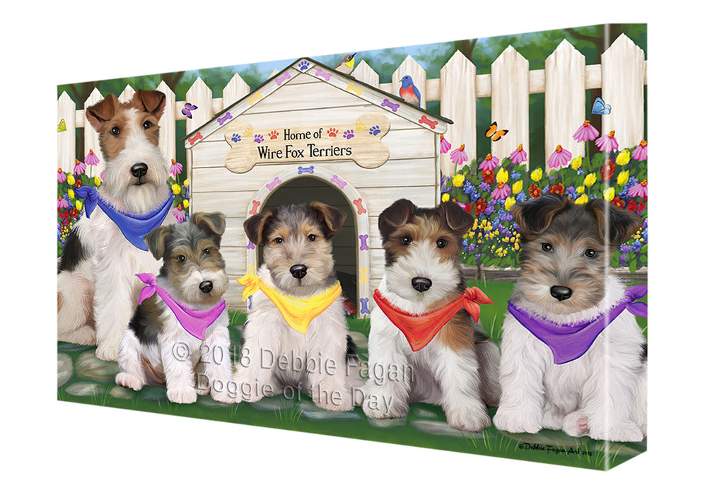 Spring Dog House Wire Hair Terriers Dog Canvas Print Wall Art Décor CVS86750