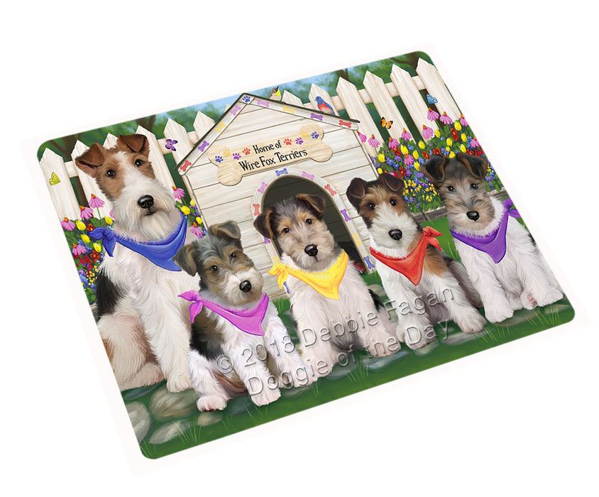 Spring Dog House Wire Hair Terriers Dog Cutting Board C60744