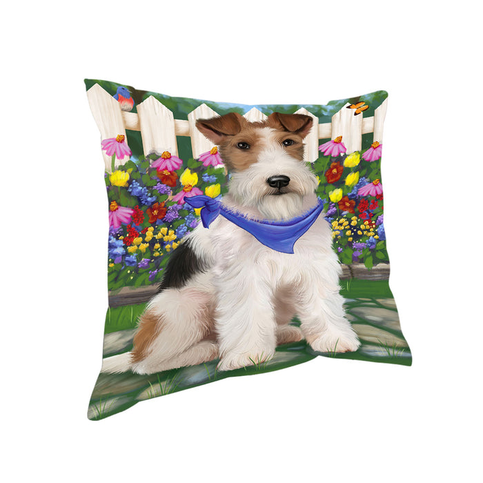 Spring Floral Wire Hair Terrier Dog Pillow PIL65300