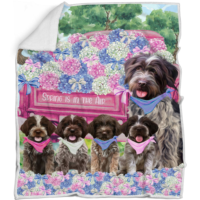 Wirehaired Pointing Griffon Blanket: Explore a Variety of Personalized Designs, Bed Cozy Sherpa, Fleece and Woven, Custom Dog Gift for Pet Lovers